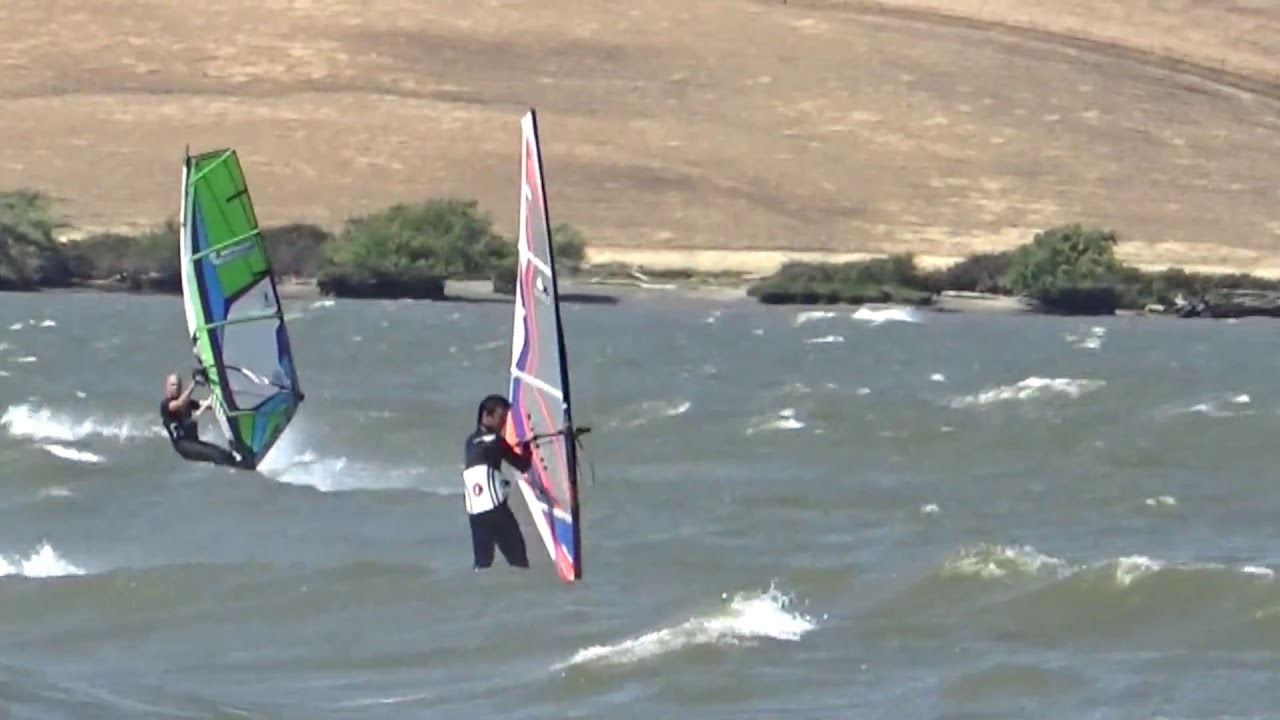 HighWind Windsurfing on the Sacramento River off Sherman Island in Rio