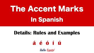Spanish Accent Marks Explained | Rules and Examples #learningspanish #spanish