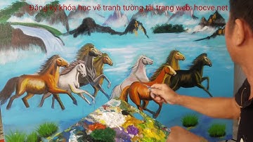 Nhật ký ngày 14 khóa học vẽ tranh tường bức Mã đáo thành công do trung tâm Mỹ thuật Việt tổ chức