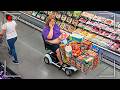 When Woman Thinks Her Full Cart Theft Went Smoothly