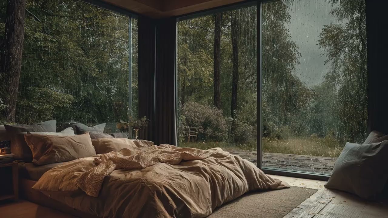 Rain Sounds at Night for Deep Sleep, Focus and Peaceful Background Ambience