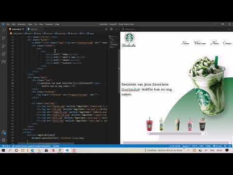 Starbucks website made with HTML, CSS & Javascript