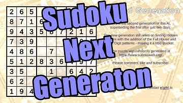 Second generation of Sudoku solving AI has new tricks!