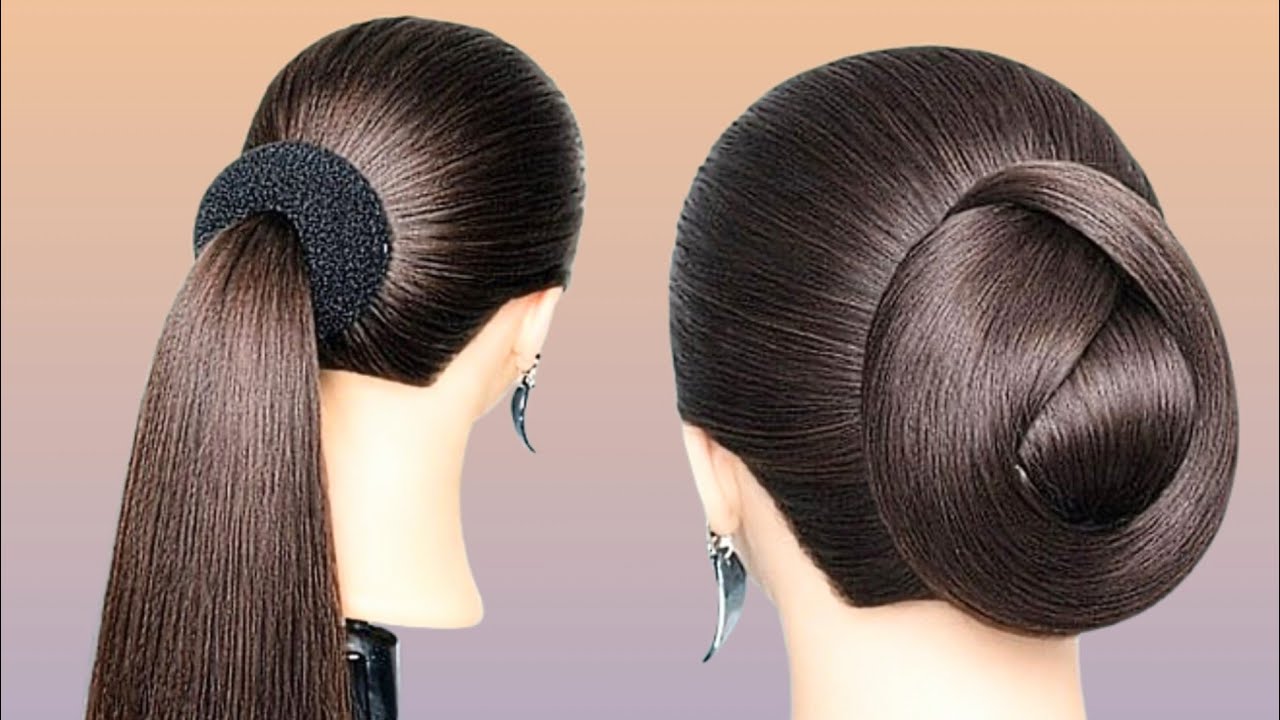 Beautiful Updo Hairstyle Tutorial _ Simple Hairstyle For Wedding For Long Hair F Girls 