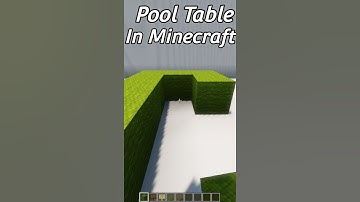 Pool Table In Minecraft! | #Shorts