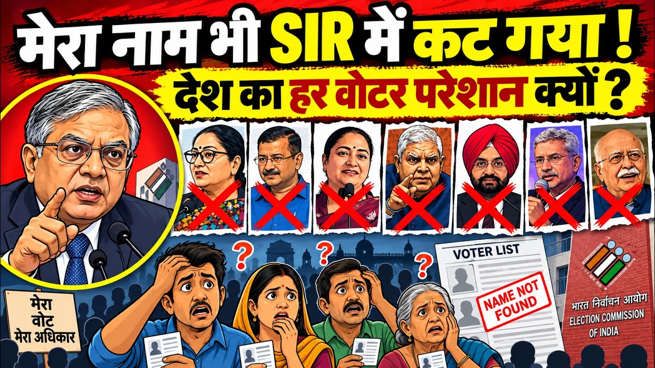 Delhi SIR में VIP के नाम भी गायब !  चुनाव आयोग वोटर्स को कर रहा है परेशान ?  📱