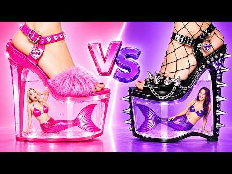 Hello Kitty and Kuromi Become MERMAIDS! From Ugly to Beautiful at Magic Party!