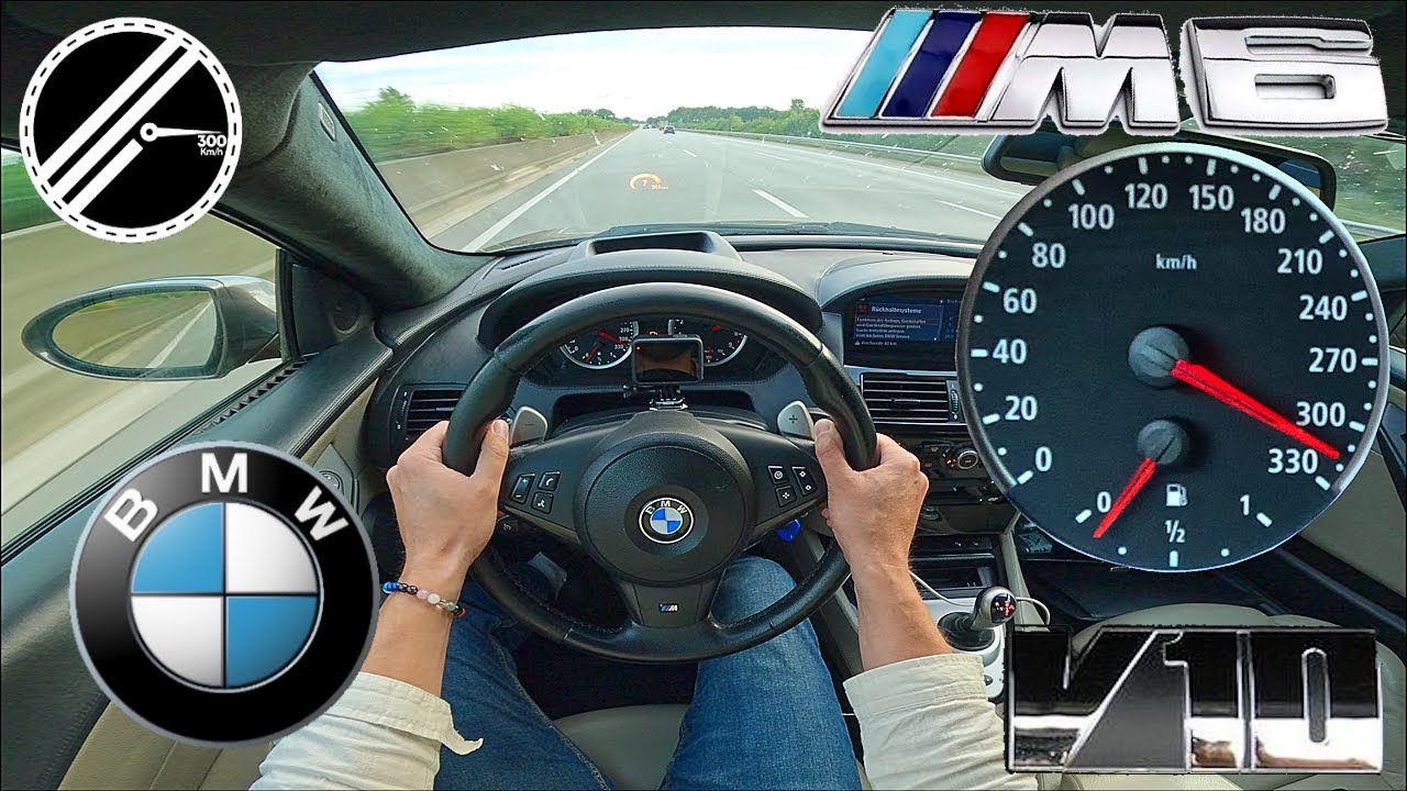 BMW M6 5.0 V10 E63 | 507 PS | Top Speed Drive German Autobahn No Speed Limit POV