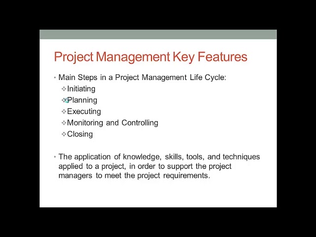 Project Characteristics: Project Management Key Characteristics
