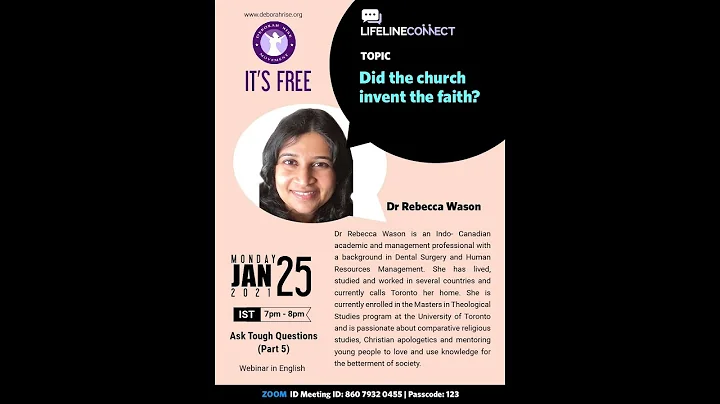 Did the church invent the faith ? | Dr. Rebecca Wa...