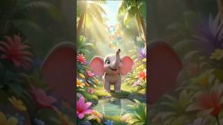 “🐘 Hathi Raja Bubbles Fun | Cute Elephant Rhymes for Kids | 3D Hindi Nursery Rhyme ✨”#shorts #yt
