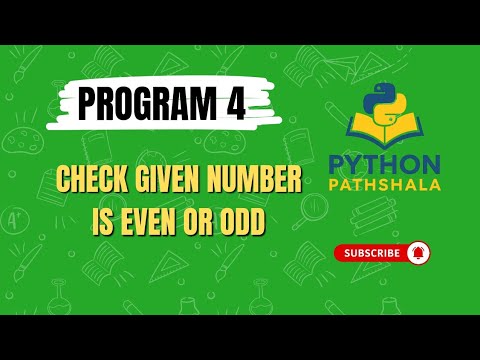 Check Even or Odd Number | Python Program 4 - YouTube