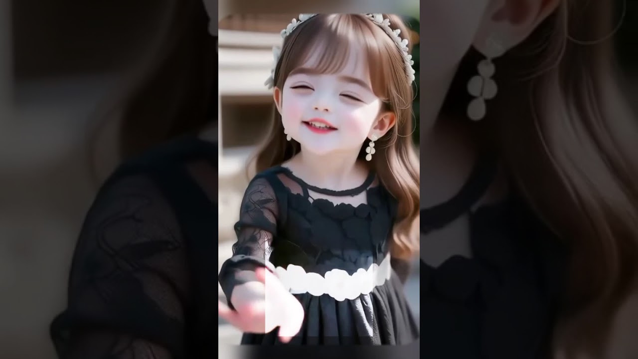Cute Baby Girl Cartoon in Black Dress | Ye Dil Machal Gaya To Mera Kasoor Kya Hai 😍🖤