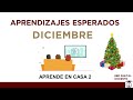 Aprendizajes Esperados Diciembre