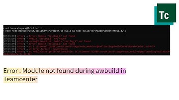 Error: Module not found during awbuild in Teamcenter | tcroot\aws2\stage