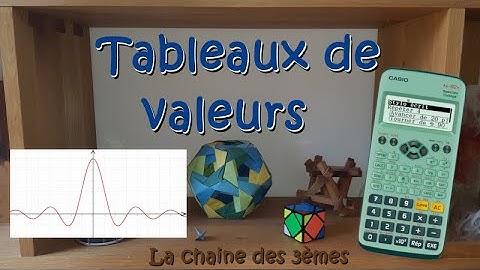 Casio college fx92 - Tableaux de valeurs d