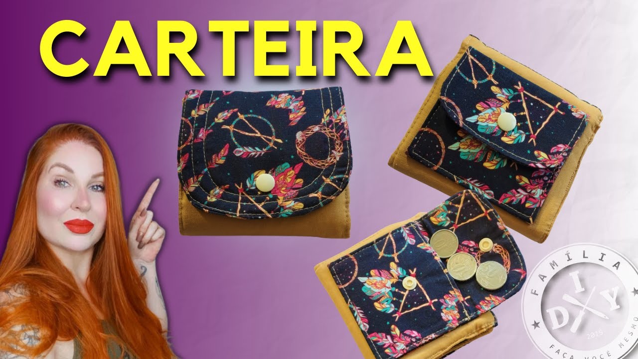 COMO FAZER CARTEIRA DE TECIDO - AVIMOR - FAMÍLIA DIY