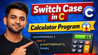 Switch Case Statement in C | Syntax, Flowchart & Programs (Calculator + Day Name)