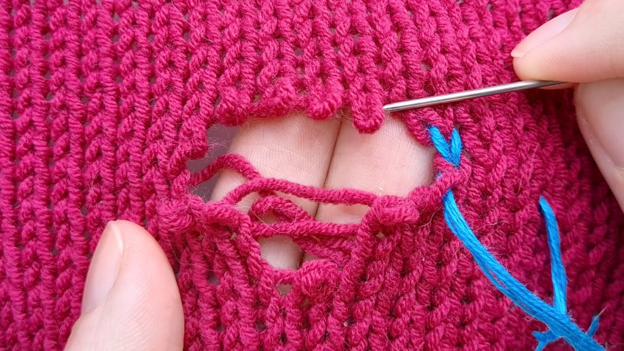 Simple Way To Mend A Hole In A Knitted Sweater All You Need Is A simple-way-to-mend-a-hole-in-a-knitted-sweater-all-you-need-is-a