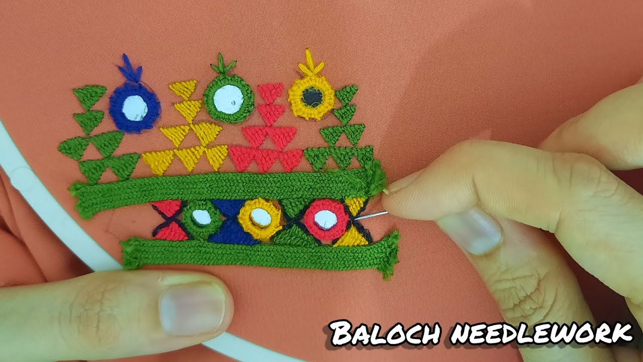 Balochi embroidery // Hand Embroidery // Mirror Embroidery // Part 2 // peti doch//Baloch needlework