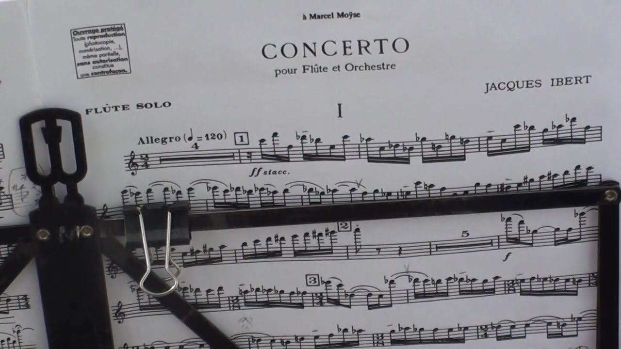 Jacques Ibert イベール フルート協奏曲 楽譜 Jacques Ibert イベール