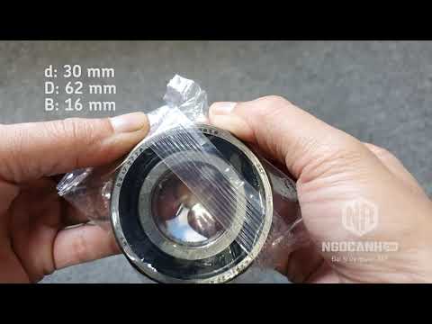 Video Trên tay vòng bi SKF 6206-2RS1 chính hãng, 6206DDU,... - youtube