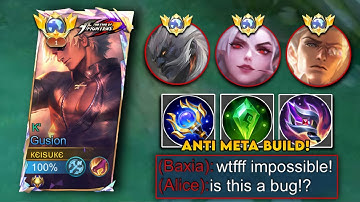 GUSION BEST BUILD & EMBLEM TO DOMINATE EVERY META HERO!! (pls try) - Mobile Legends