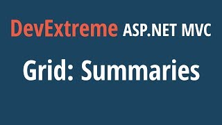 DevExtreme ASP.NET MVC Grid: Summaries