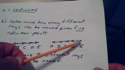 1351  Ch. 11  Counting Rays given Collinear Points