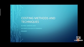 6th sem| Costing methods and techniques| Class 1| Syllabus discussion