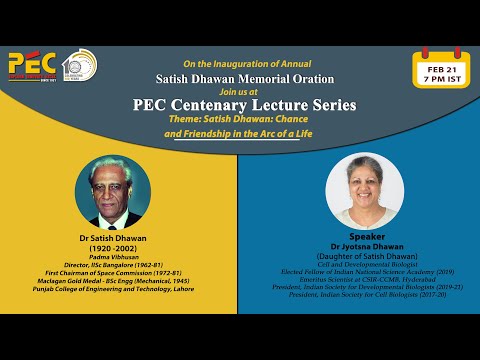 PEC Centenary Lecture Series I Guest Speaker Dr. Jyotsna Dhawan