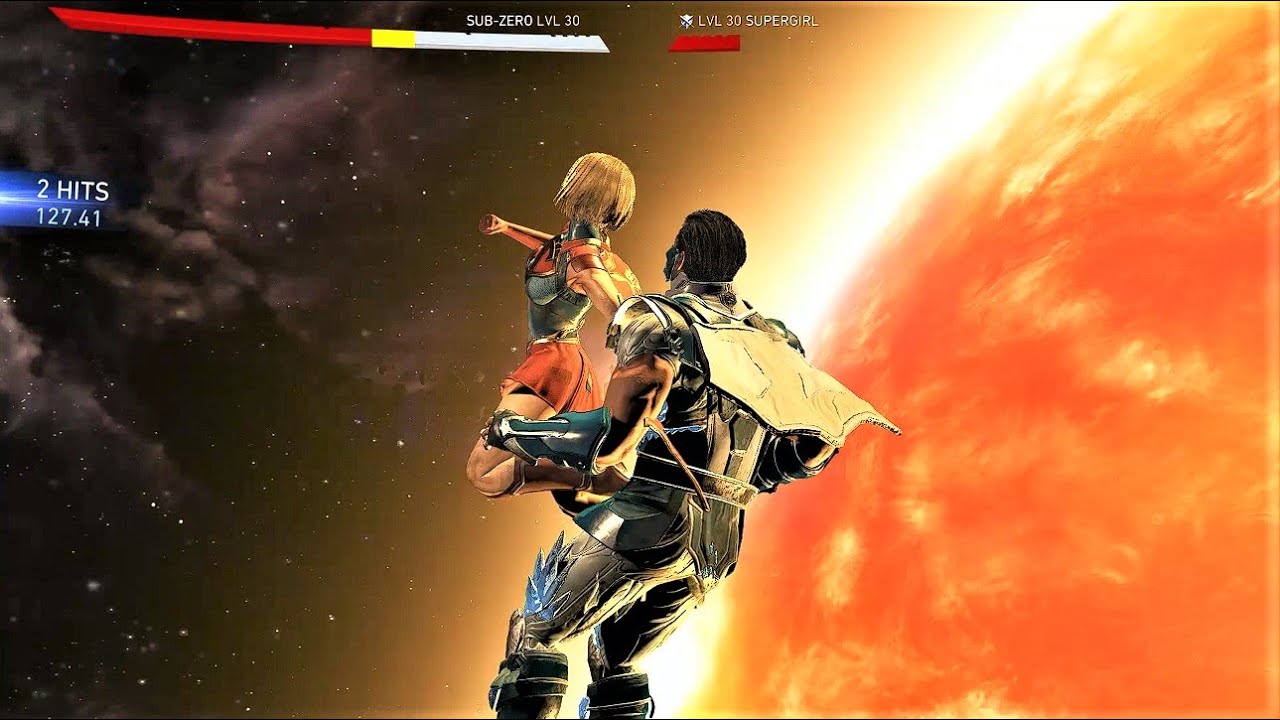 INJUSTİCE 2 SUBZERO VS SUPERGIRL (LVL 30 VS LVL 30) YouTube