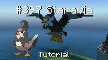 How to build a Pokémon Staravia statue in Minecraft (Tutorial)