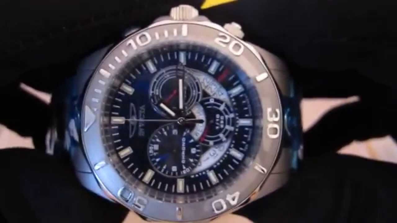 Обзор мужских наручных часов Invicta Pro Diver Titanium Chronograph 6504