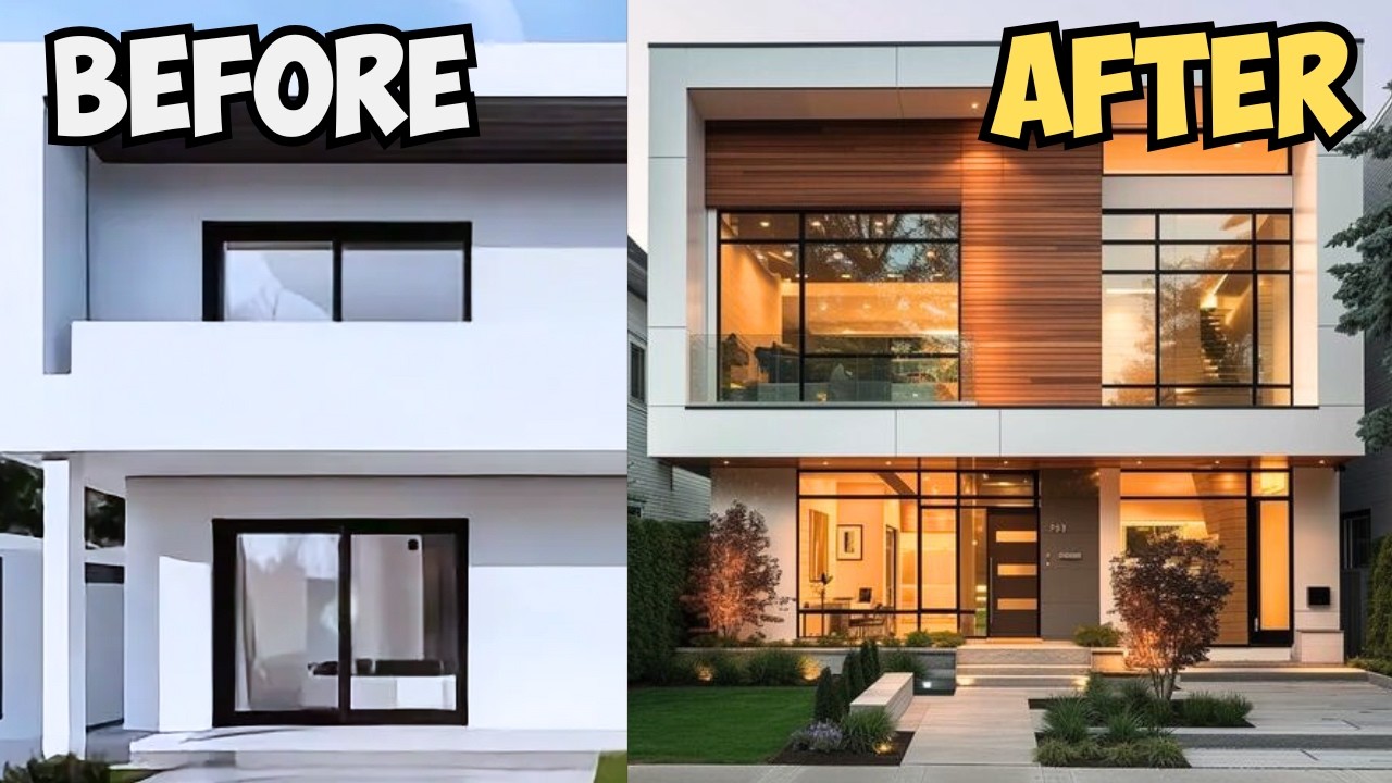 EXTERIOR ACCENT WALLS: The Secret to a MODERN Look - YouTube