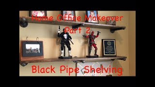 Wood Shelfs with Black Pipe Brackets