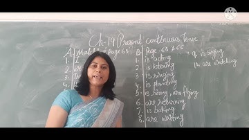 Class 4 (Cordova English Grammar) Ch-19 present continuous tense .