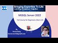 DBI - MSSQL Server 2022 - Full Course for Beginners (Part 1/2) - By Mr. Eric Johnson.