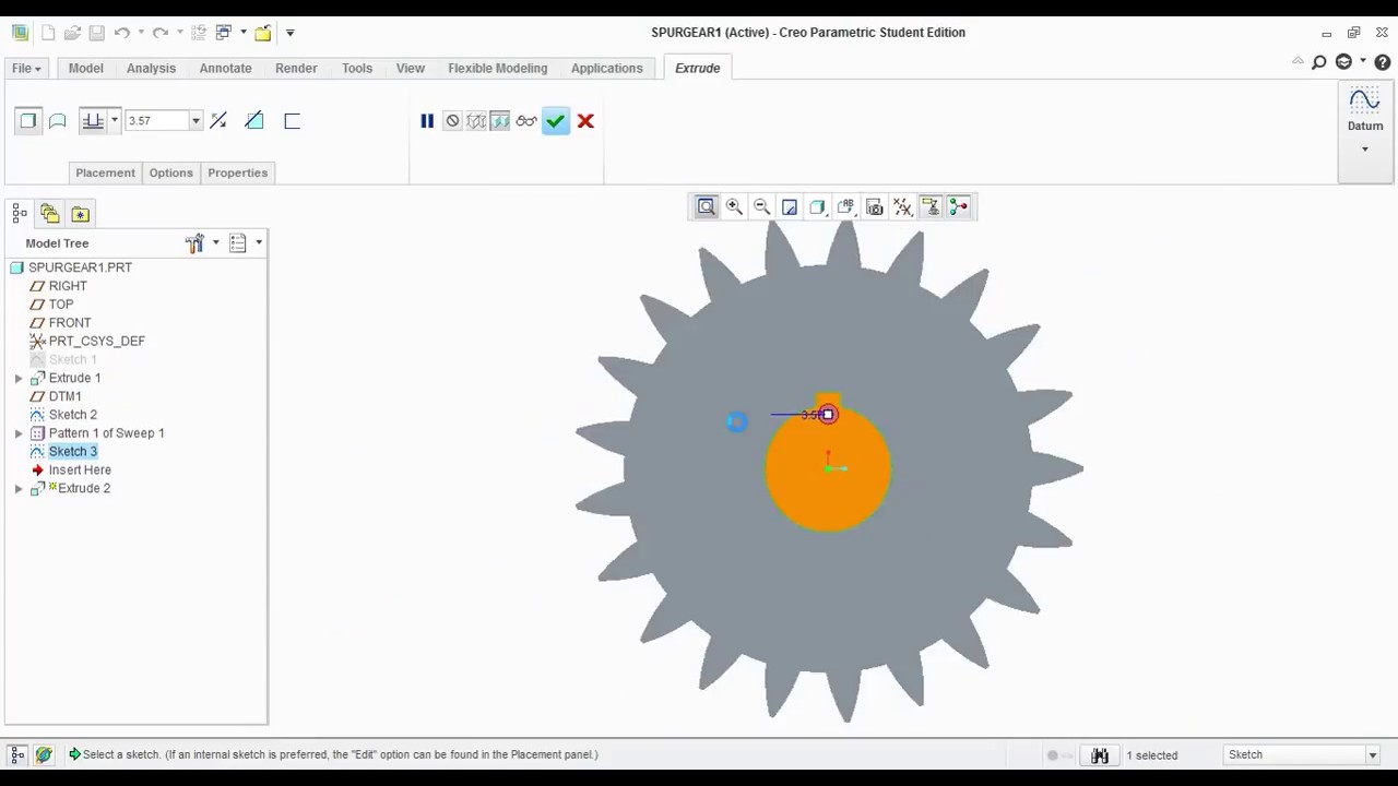 How to make Spur Gear on CREO 2.0, 3.0 and 5.0, very easy approach and