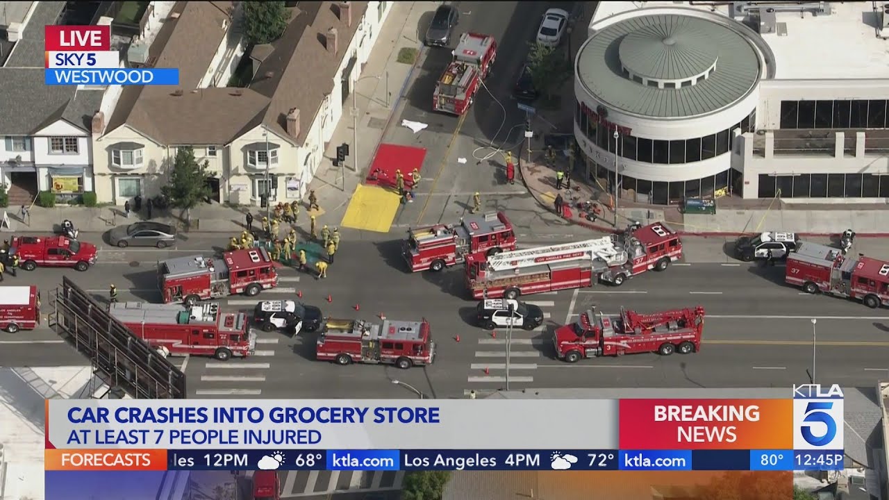 Vehicle crash into Westwood grocery store seriously injures at least 7