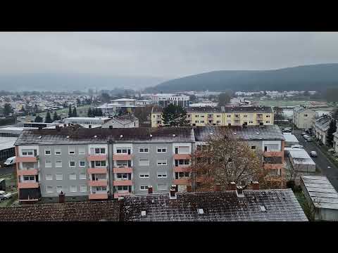 2nd Snow Fall in Elsenfeld Germany - 4k