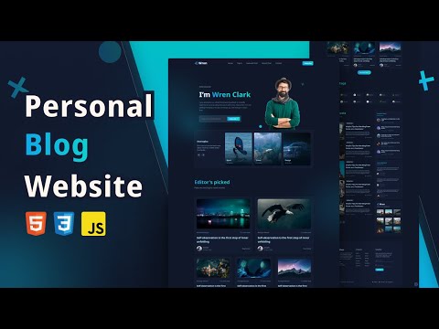 How to Create Personal Blog Website Using HTML CSS JavaScript