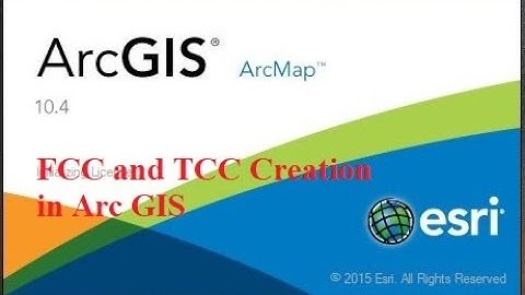 How to create FCC and TCC in Arc GIS