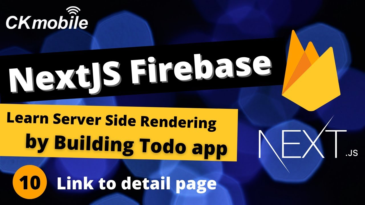 Nextjs firebase | Create CRUD app#10 link to detail page - YouTube
