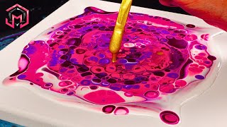 DESERT ROSE  Acrylic Pour Painting and Fluid Art at Home