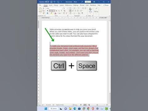 How To Clear Formatting From Text in MS Word File | Technical with ...