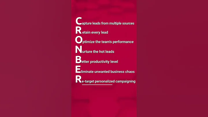 CRONBERRY: #1 CRM & Marketing Automation Solution | 👉 Let's automate together | Leads Management