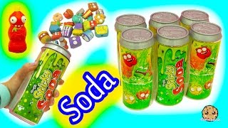 6 Pack Grossery Gang Sticky Soda Sets with Surprise Blind Bag with Hans & Barbie