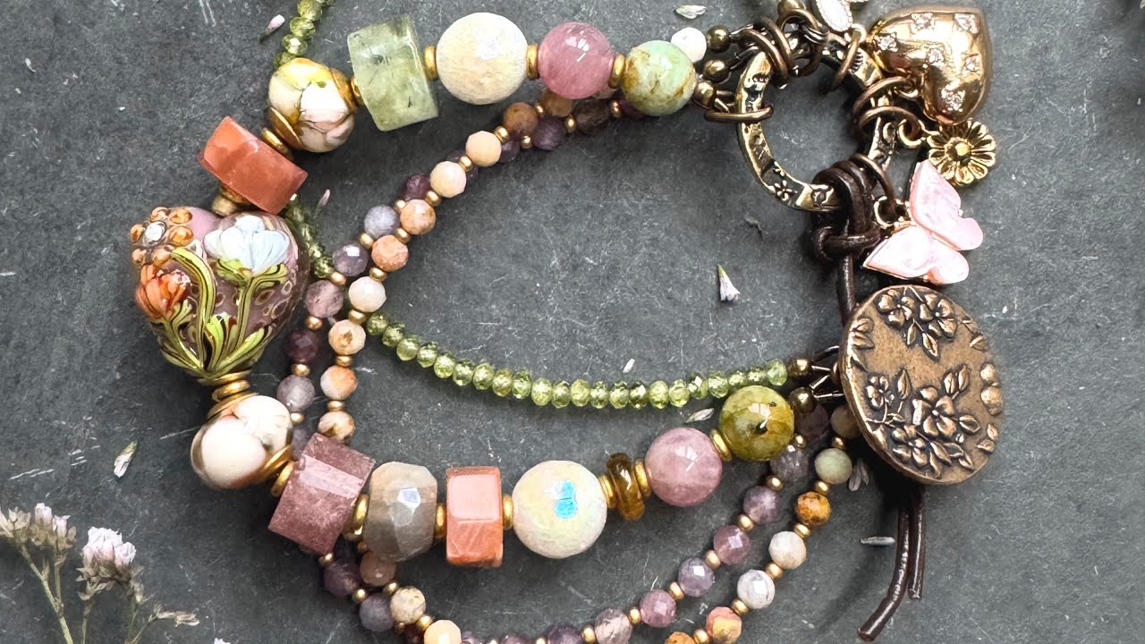 How to make a multi strand button bracelet 