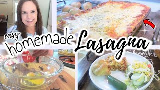 DELICIOUS \& EASY LASAGNA IN ONE HOUR! | WEEKNIGHT DINNER COOK WITH ME